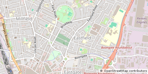 Map of Peterborough, Cambridgeshire