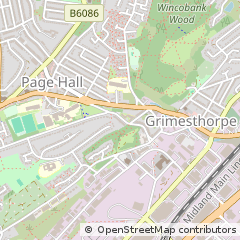 Map of Sheffield, South Yorkshire