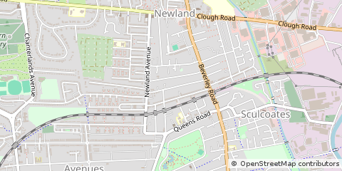 Map of Hull, East Riding of Yorkshire