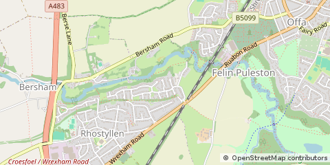 Map of Wrexham