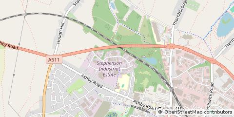 Map of Coalville, Leicestershire