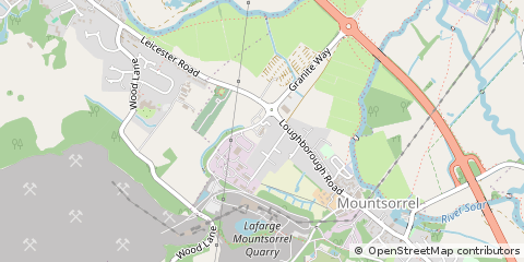Map of Loughborough, Leicestershire