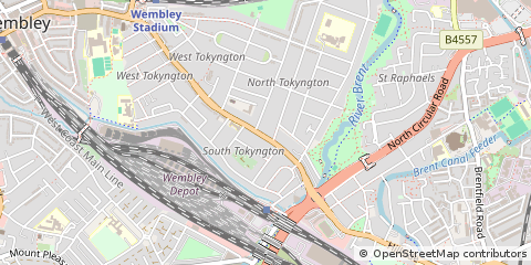 Map of Wembley, Middlesex