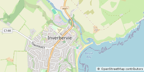 Map of Inverbervie, Montrose Angus