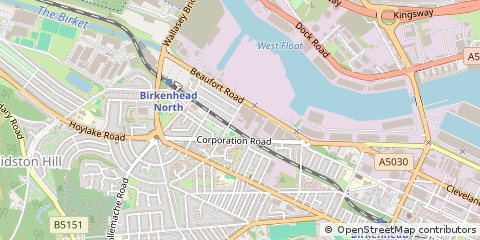 Map of Wirral, Merseyside