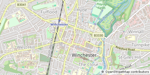Map of Winchester, Hampshire