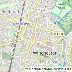 Map of Winchester, Hampshire