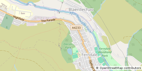Map of Ferndale, Rhondda Cynon Taff