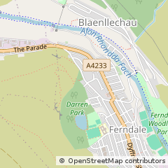 Map of Ferndale, Rhondda Cynon Taff