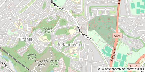 Map of Leeds, West Yorkshire