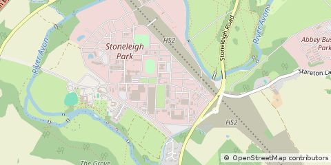 Map of Kenilworth, Warwickshire
