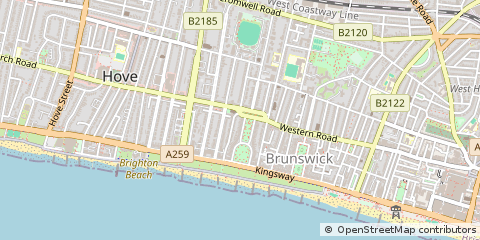 Map of Hove, East Sussex