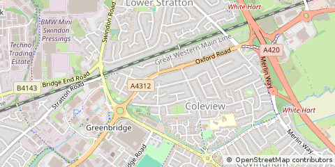 Map of Swindon, Wiltshire