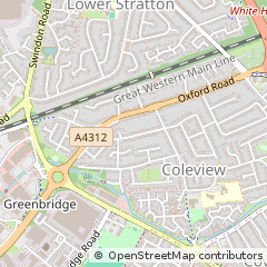 Map of Swindon, Wiltshire