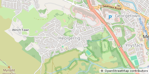 Map of Merthyr Tydfil