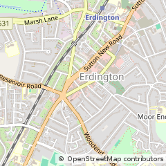 Map of Erdington, Birmingham