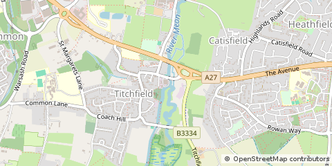 Map of Titchfield, Hampshire