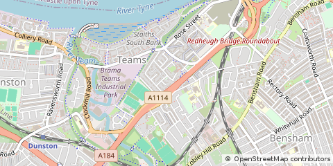 Map of Gateshead