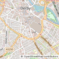Map of Derby, Derbyshire