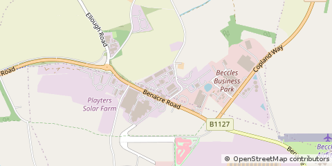 Map of Beccles, Suffolk