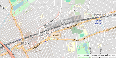 Map of Ilford, Essex