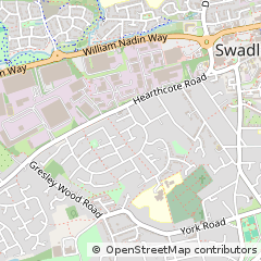 Map of Swadlincote, Derbyshire