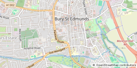 Map of Bury ST Edmunds, Suffolk