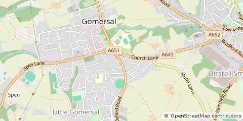 Map of Cleckheaton, West Yorkshire