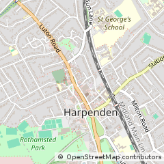 Map of Harpenden, Herts