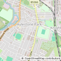 Map of Leicester, Leics