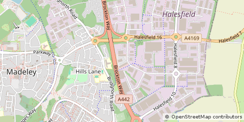 Map of Telford, Shropshire
