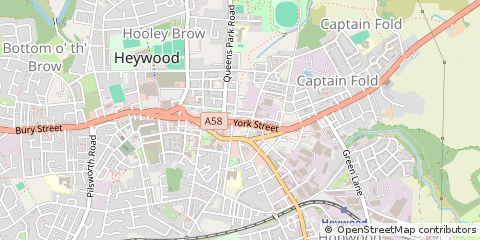 Map of Heywood, Greater Manchester