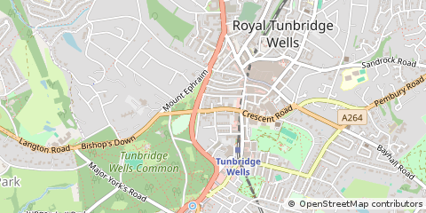 Map of Tunbridge Wells, Kent