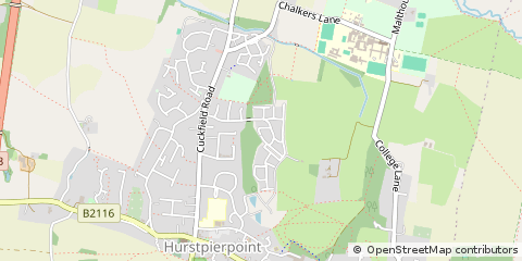 Map of Hurstpierpoint, West Sussex