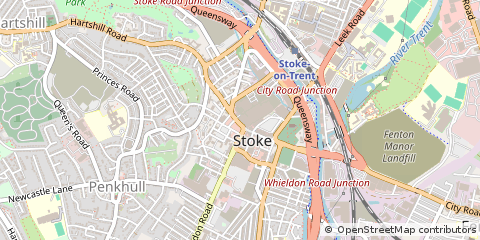 Map of Stoke on Trent