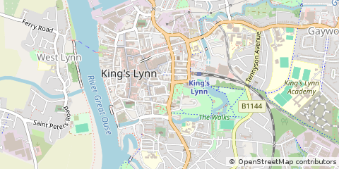 Map of King's Lynn, Norfolk