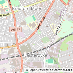 Map of Bradford, West Yorkshire