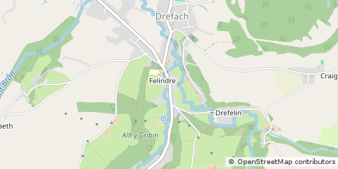 Map of Llandysul, Carmarthenshire