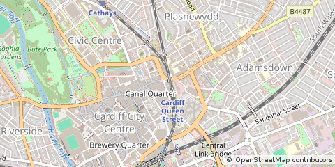 Map of Cardiff