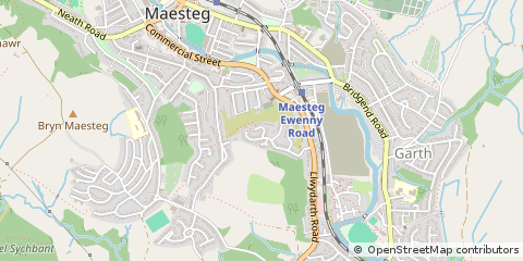 Map of Bridgend County Borough
