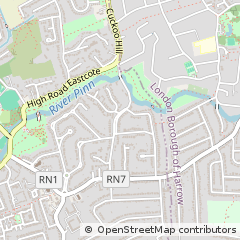 Map of Pinner, Middlesex