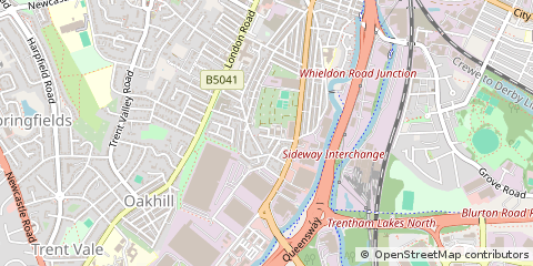 Map of Stoke-on-Trent, Staffordshire