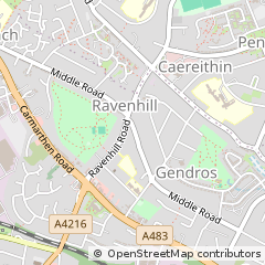 Map of Swansea
