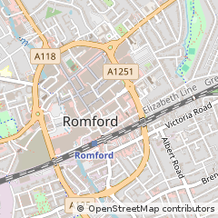 Map of Romford, Essex