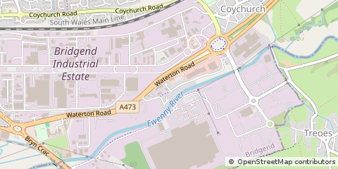 Map of Bridgend