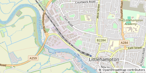 Map of Littlehampton, West Sussex