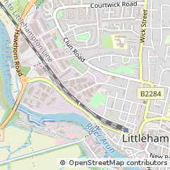 Map of Littlehampton, West Sussex