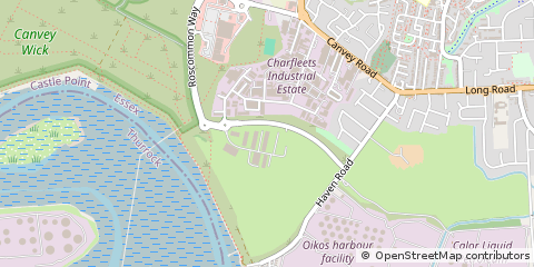 Map of Canvey Island, Essex