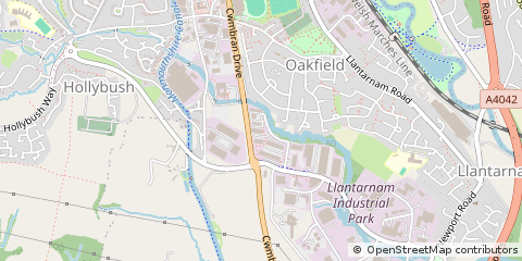Map of Cwmbran