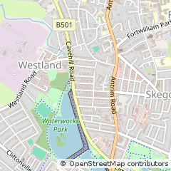 Map of Belfast, County Antrim